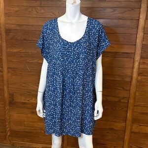 Source Unknown Navy Polka Dot Blouse